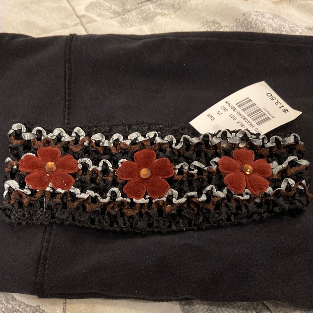 Black and Brown Floral Hair Accessory